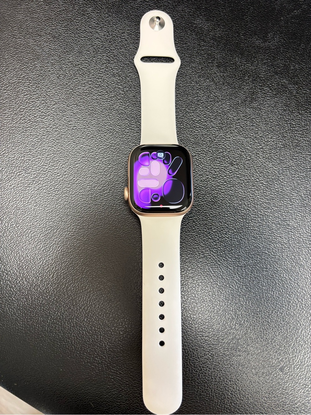 Apple Series 11 Smartwatch with Pink Silicone Band and Rose gold Face 42mm